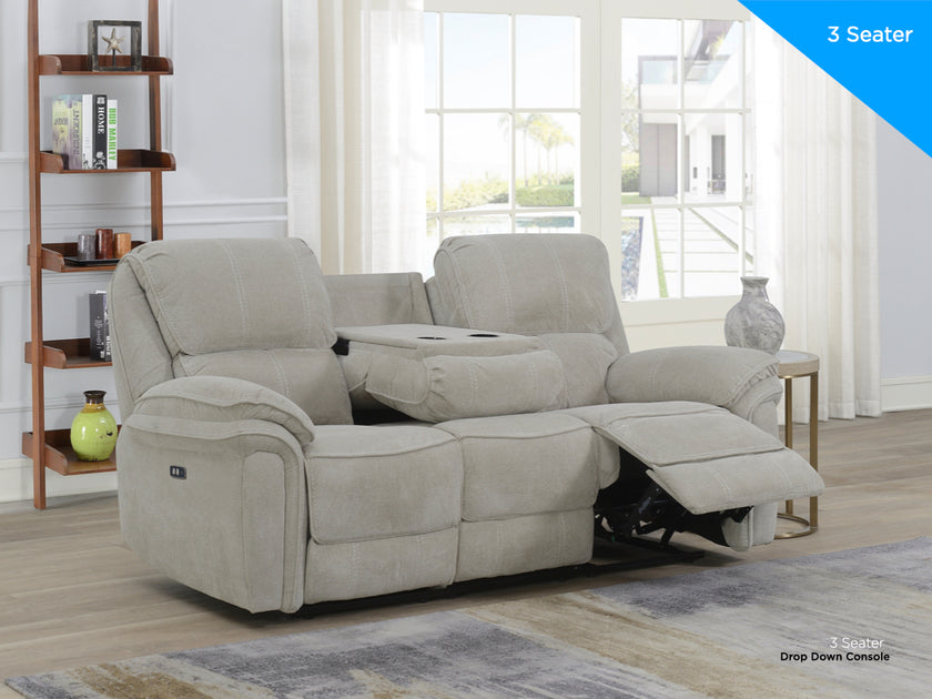 Weston - 3 Seater Electric Recliner (Beige) – A World of Furniture
