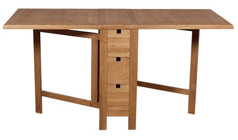 Hampshire Oak - Gateleg Dining Table with Drawers – A World of Furniture