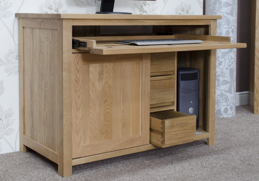 Oxford Oak - Hideaway Computer Desk – A World of Furniture