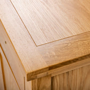 Dorset Oak Double Pedestal Dressing Table with Stool