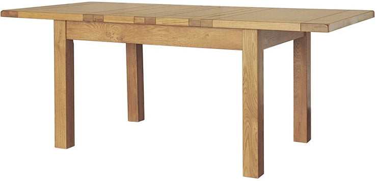 Deluxe Rustic Oak Twin Leaf Extending Dining Table