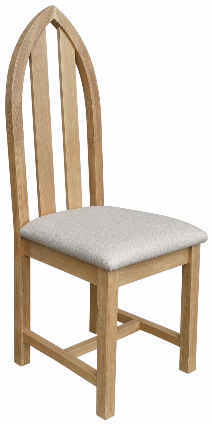 Wessex Oak Cathedral Chair (Fabric Seat)