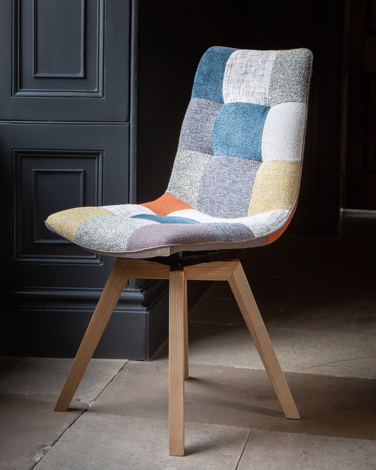 Atlanta Swivel Dining Chair - Patchwork