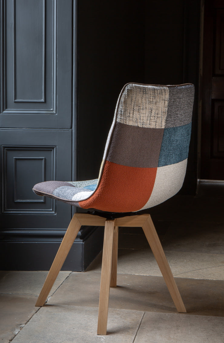 Atlanta Swivel Dining Chair - Patchwork