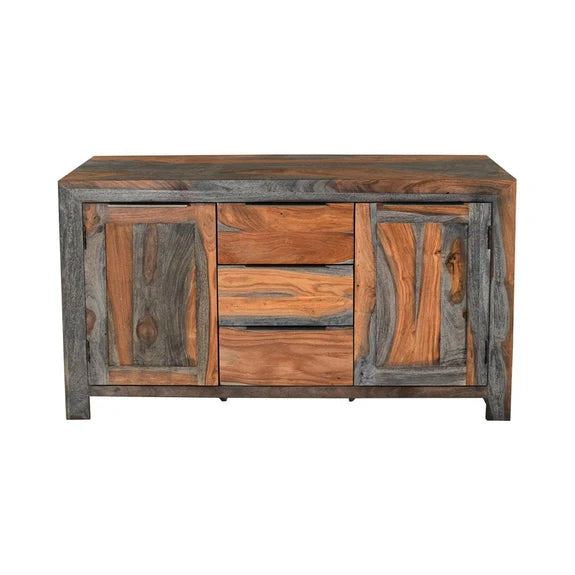 Goa 'Dark Tinted' Solid Sheesham - 2 Door 3 Drawer Sideboard
