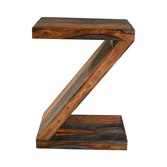Goa 'Dark Tinted' Solid Sheesham - 'Z' Side Table