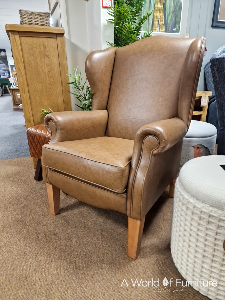 Clearance /  Ex Display Sherborne Kensington Leather Fireside Chair