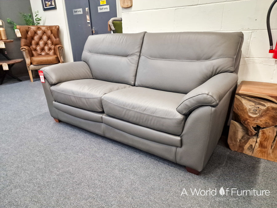 Clearance /  Ex Display Alfa Leather Large Sofa