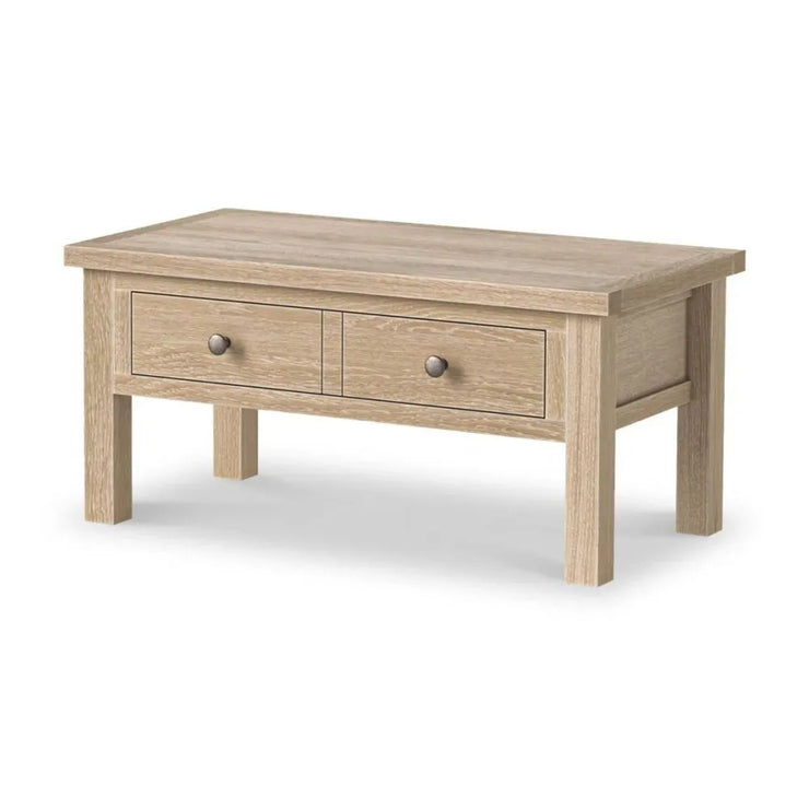 Country - Washed Oak - Coffee Table With Drawer