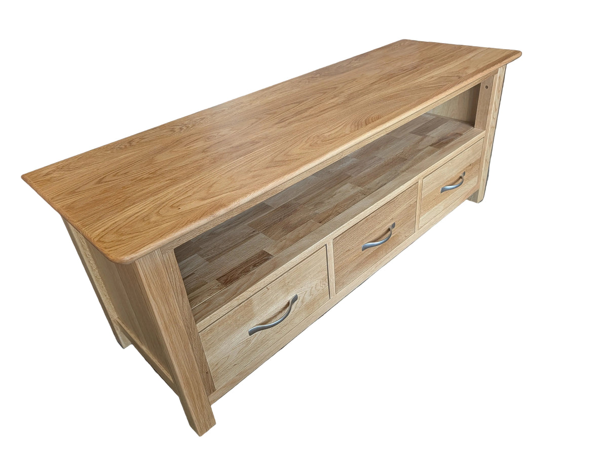 Newland Oak 3 Drawer TV Unit
