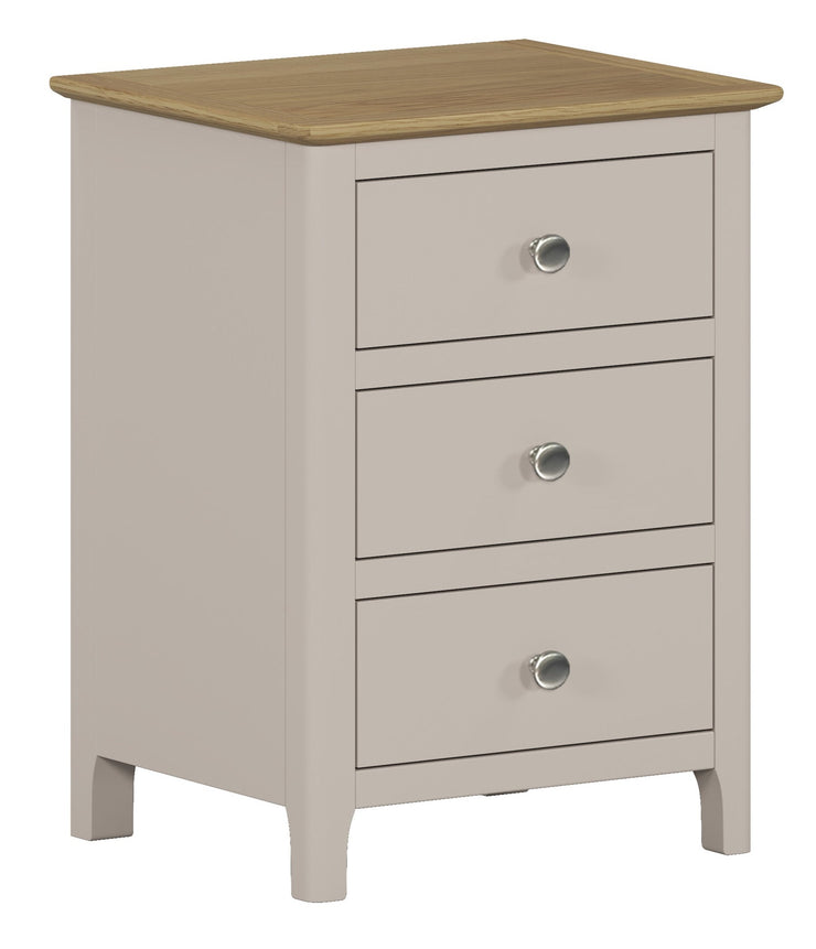 Appleton Putty Painted 3 Drawer Bedside