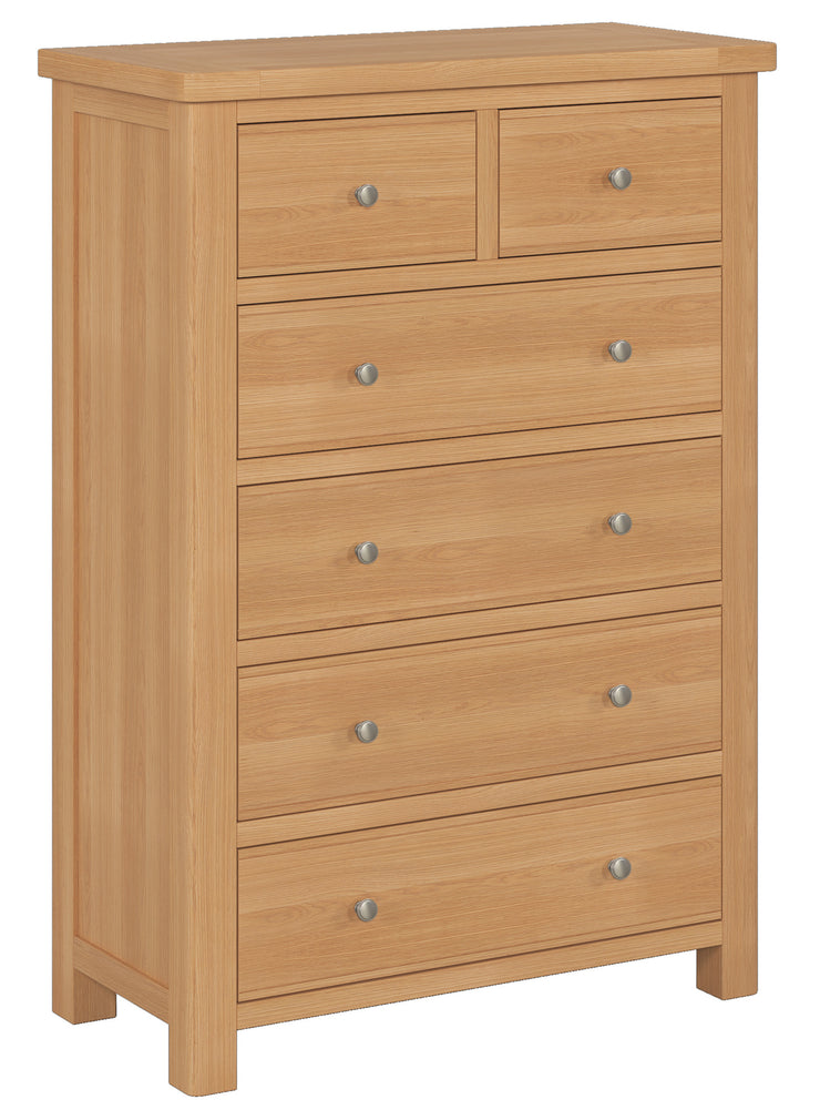 Camden 2 Over 4 Chest Of Drawers - Oak