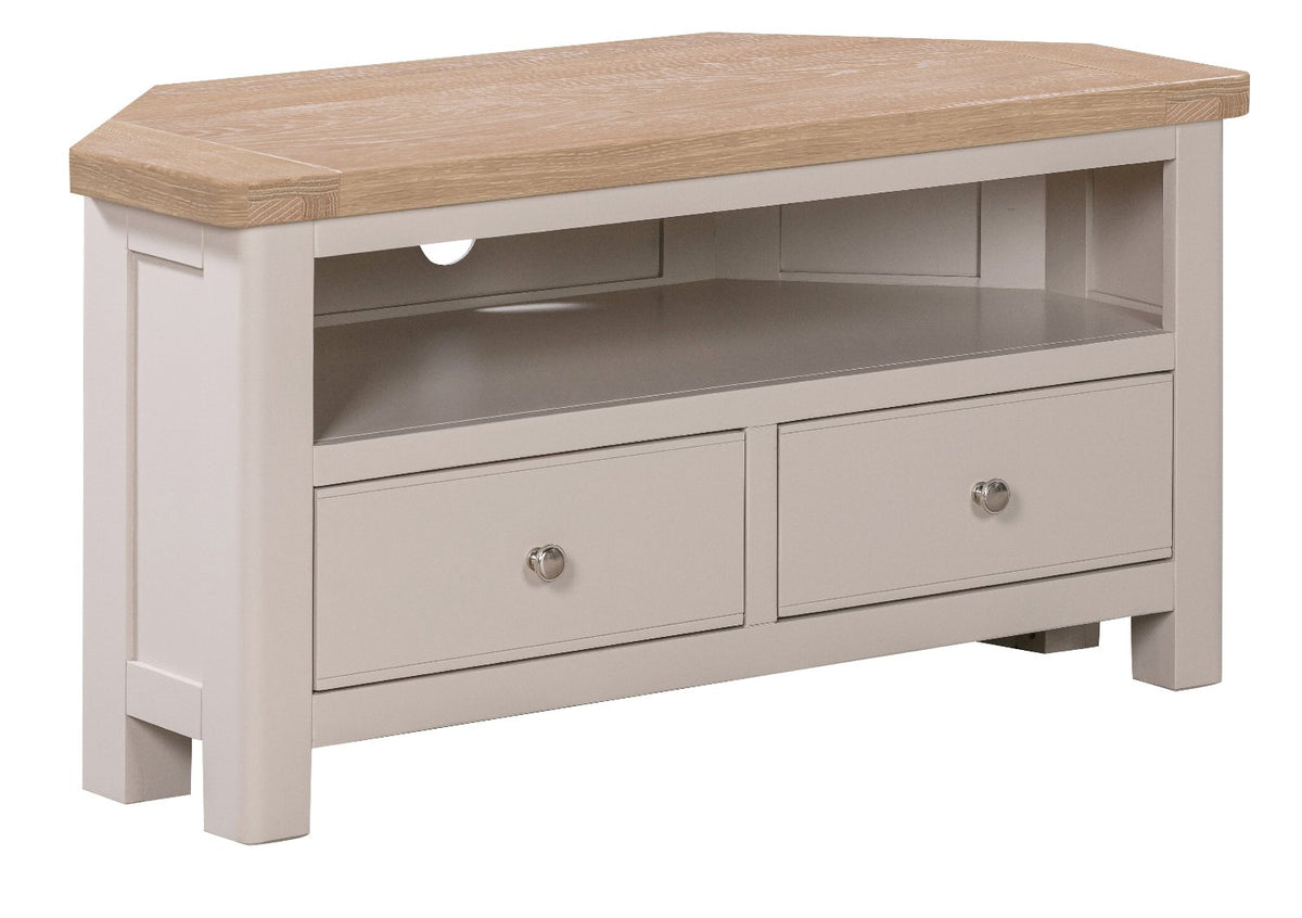 Camden Putty Painted Corner TV Unit