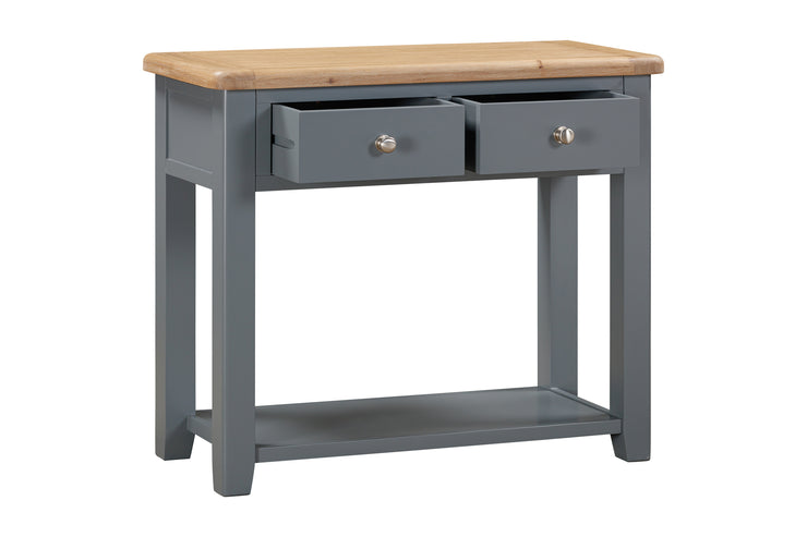 Charter Slate Grey 2 Drawer Console Table
