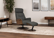 Riga Swivel Recliner - Charcoal