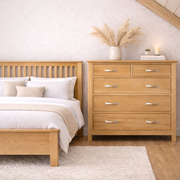 Newland Oak 2 Over 3 Chest of Drawers