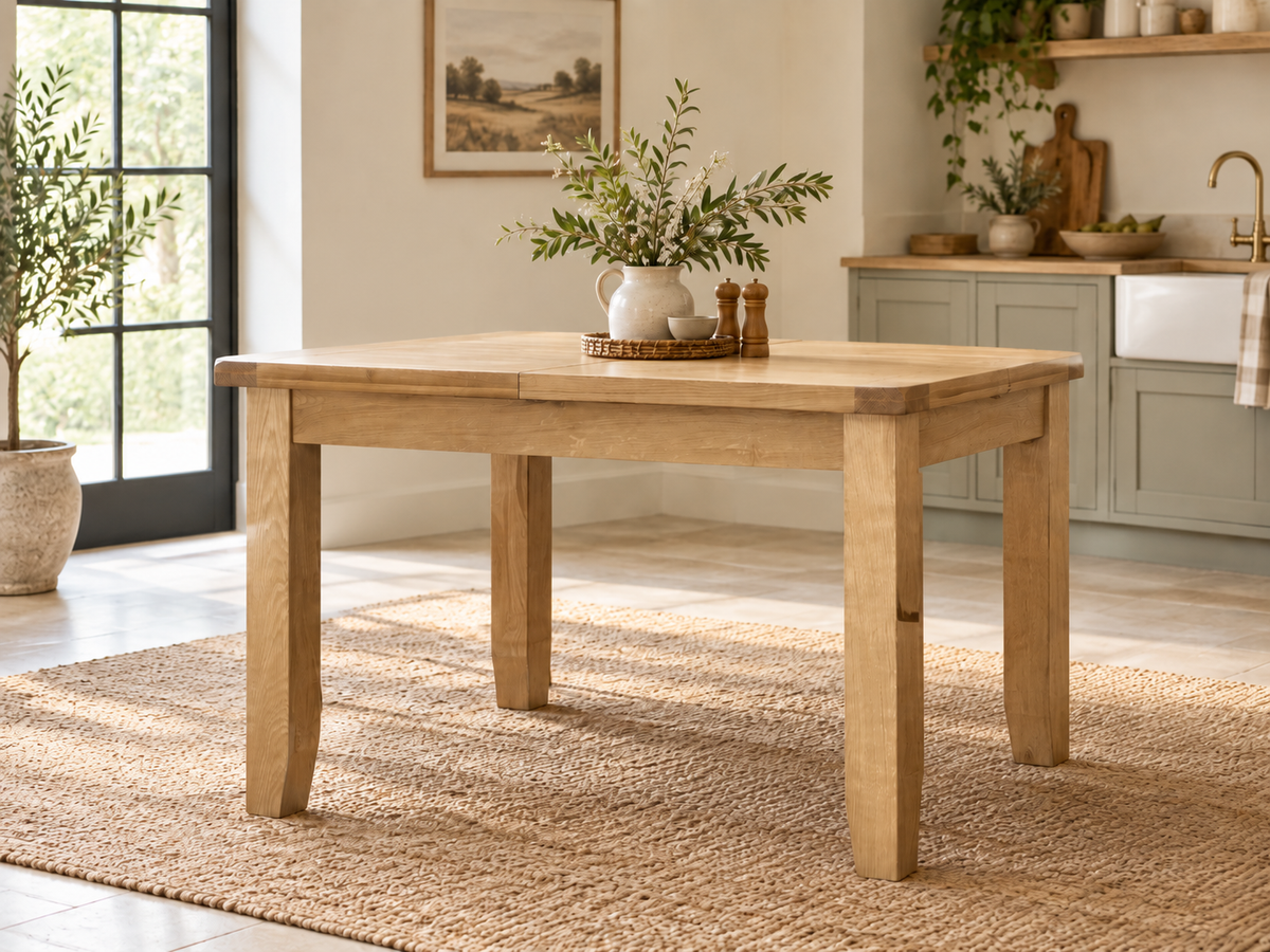 Wexford Oak 1.2-1.5m Extending Dining Table
