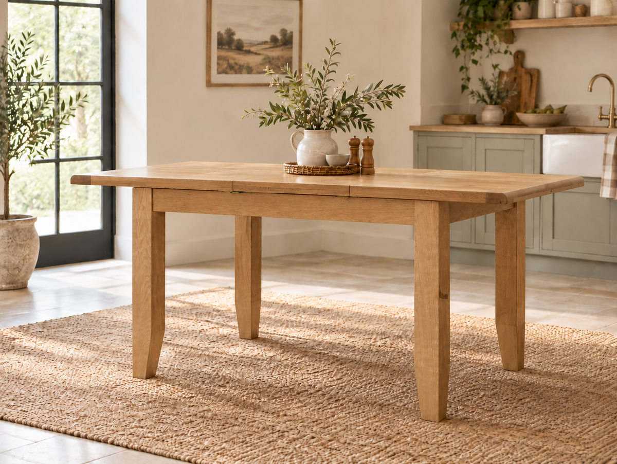 Wexford Oak 1.2-1.5m Extending Dining Table