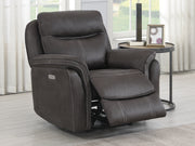 Clayton Grey Fabric Electric Recliner Armchair
