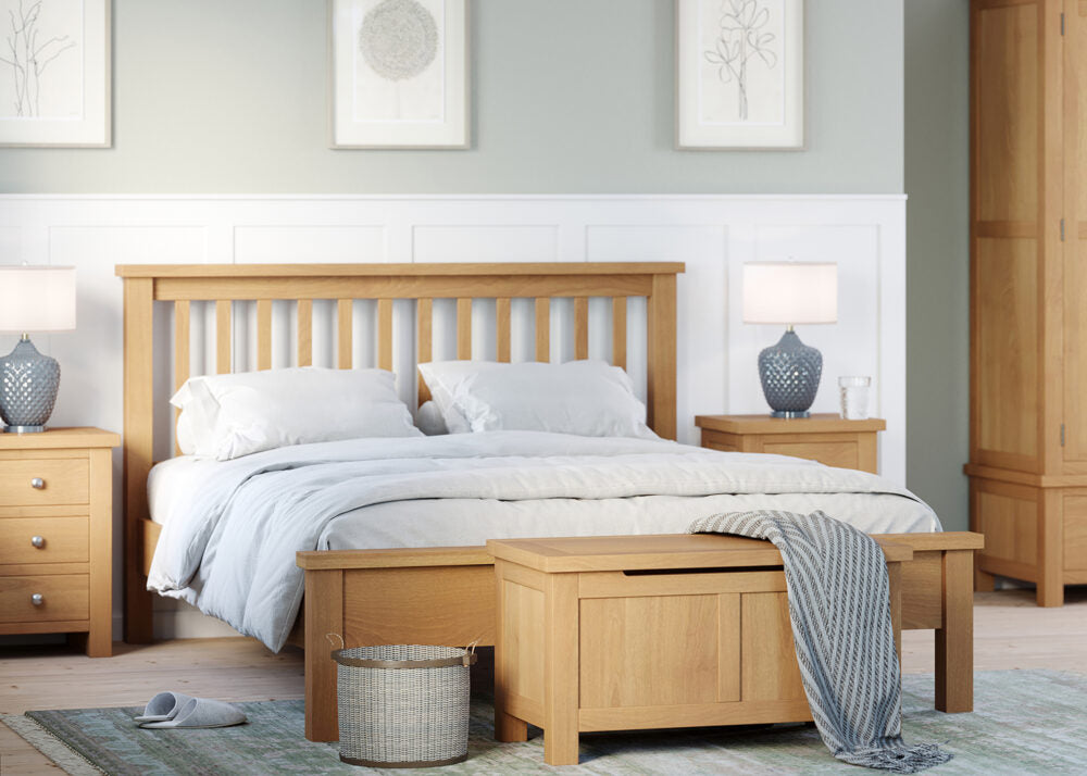Dover Light Oak Bed Frame