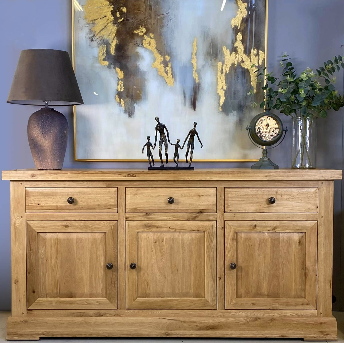 Wessex Oak 3 Door Sideboard