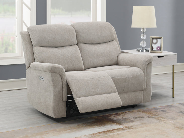 Farley 2 Seater Electric Recliner Sofa - Beige