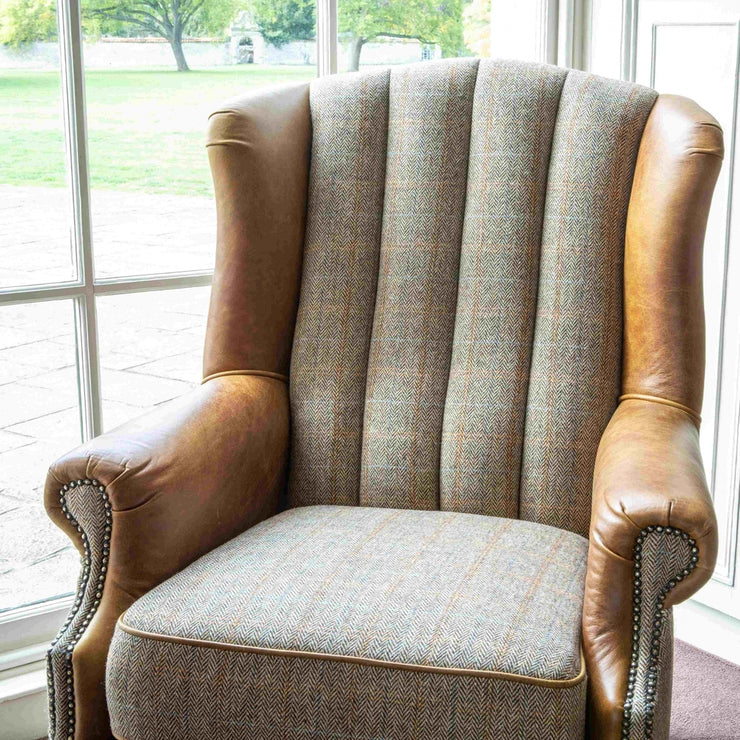 Fluted Wing Armchair in 3HTW Hunting Lodge