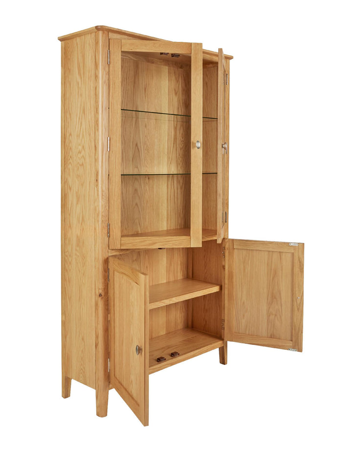 Boston Oak - Display Cabinet