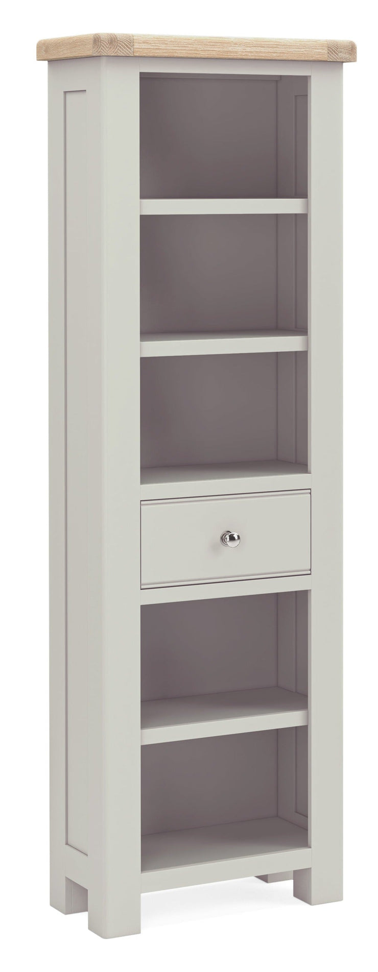 Chatsworth - Stone Grey Slim 1 Drawer Bookcase