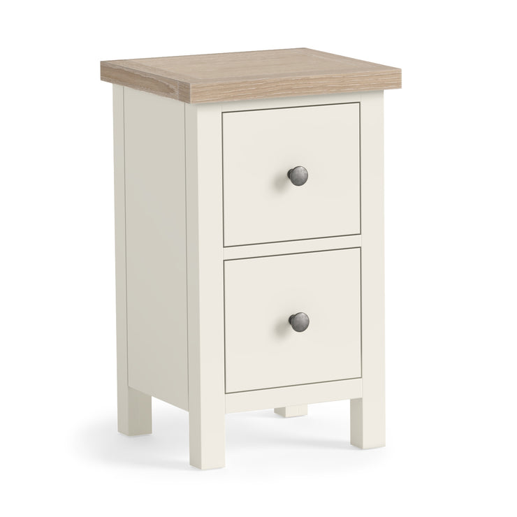 Country - White - 2 Drawer Narrow Bedside