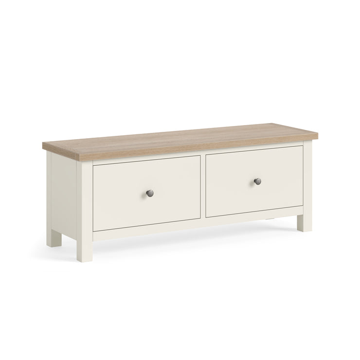 Country - White - Large 2 Drawer Bench