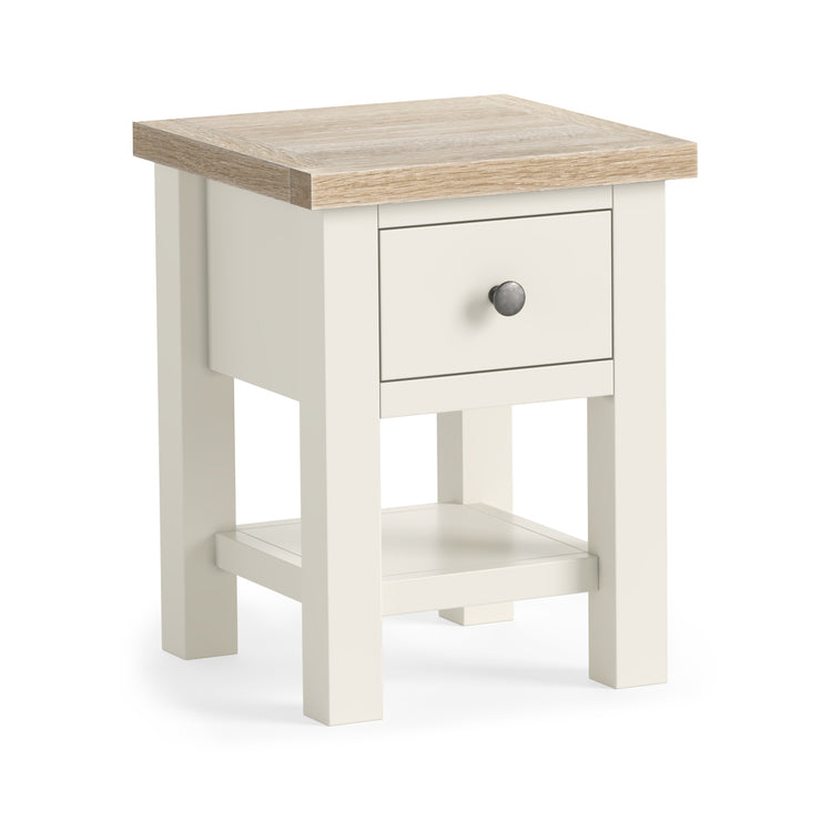 Country - White - 1 Drawer Lamp Table