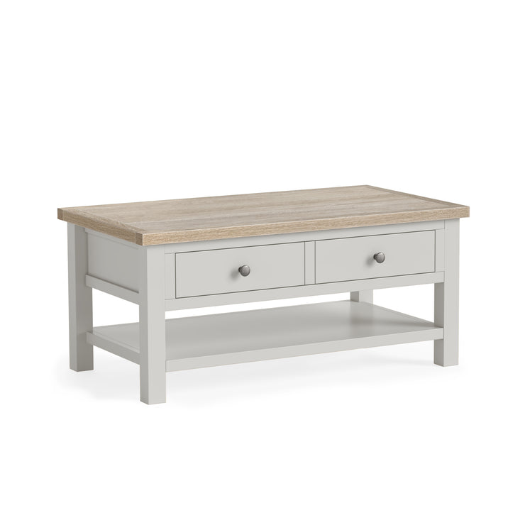 Country - Grey - Coffee Table With Drawer and Shelf
