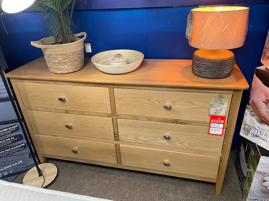 Boston Oak 3 + 3 Chest  - EX-DISPLAY