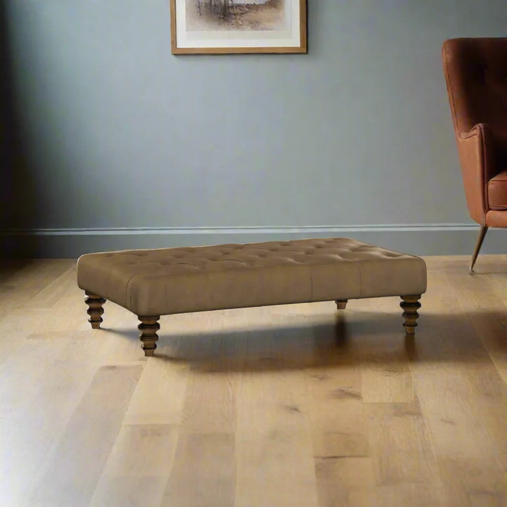 Buttoned Patterned Stool Tetrad Jacaranda Buttoned Stool – A World of Furniture