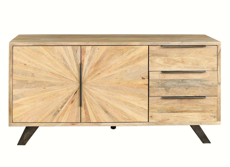 Kodi 'Sunburst' Mango - 2 Door 3 Drawer Sideboard