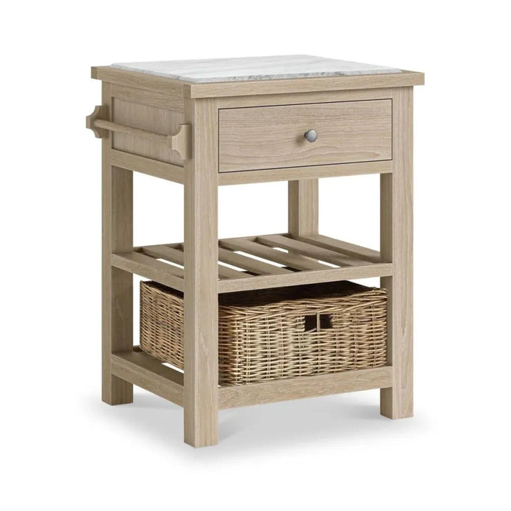 Country - Washed Oak - Small Kitchen Island