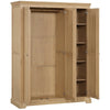 Lydford Oak 3 Door Triple Wardrobe with Shelves