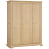 Lydford Oak 3 Door Triple Wardrobe with Shelves