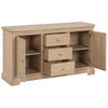 Lydford Oak - 2 Door 3 Drawer Sideboard