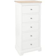 Lydford Painted 5 Drawer Tallboy Chest of Drawers
