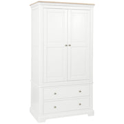 Lydford Painted 2 Drawer Gents Double Wardrobe