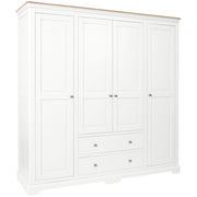 Lydford Painted Large Quad 4 Door Wardrobe with Drawers