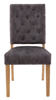 Lille Upholstered Dining Chair - Charcoal