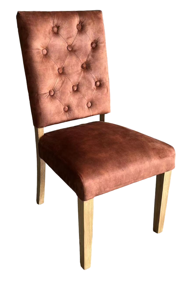 Lille Upholstered Dining Chair - Rust