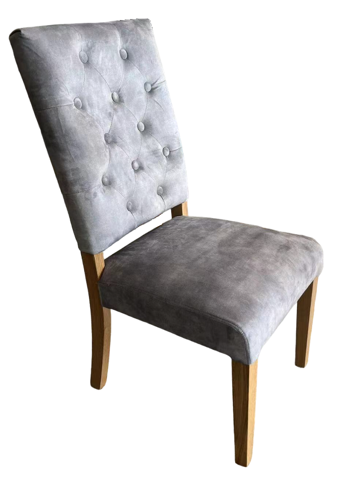 Lille Upholstered Dining Chair - Silver
