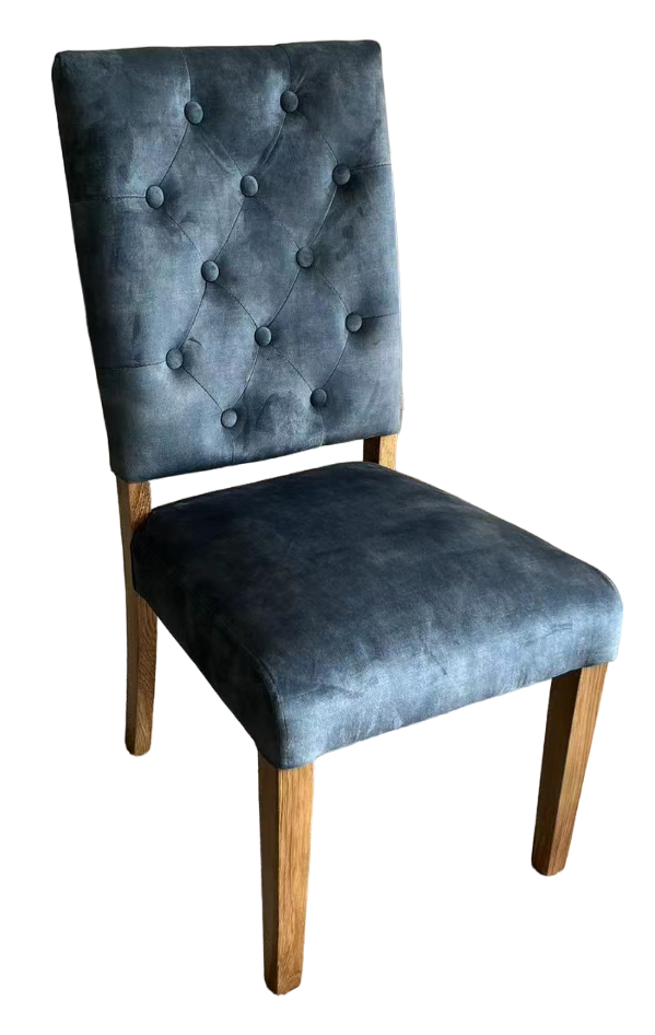 Lille Upholstered Dining Chair - Teal Blue