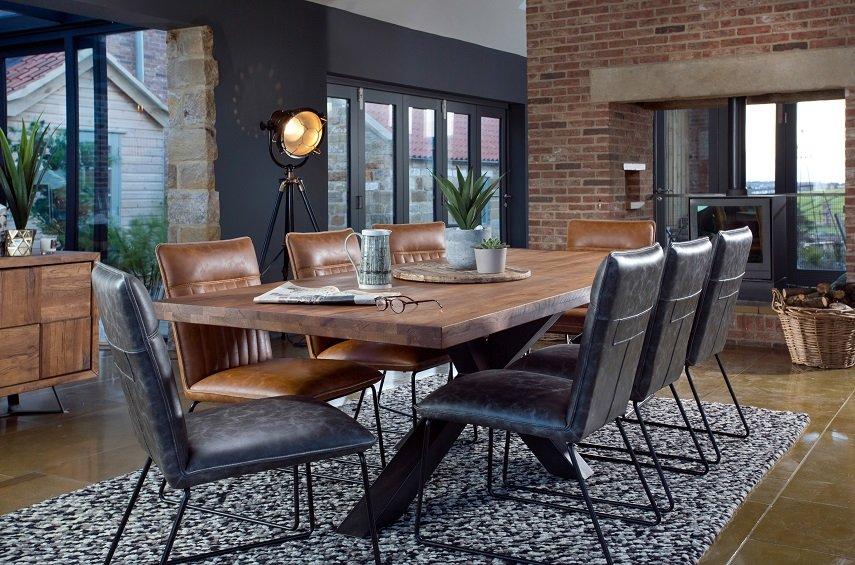 Soho Holburn Dining Table complete with x8 Cooper Dining Chairs