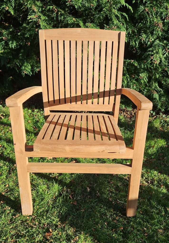 Teak Outdoor 'Multi Slat' Stacking Chair