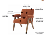 Lena Accent Chair - Rust